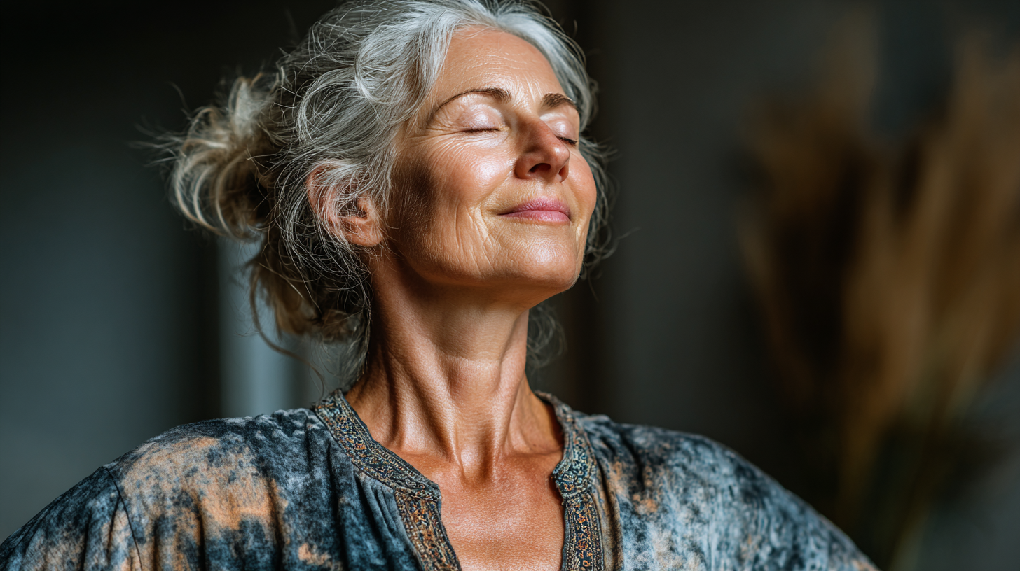 Група старших людей практикує йогу на природі в парку